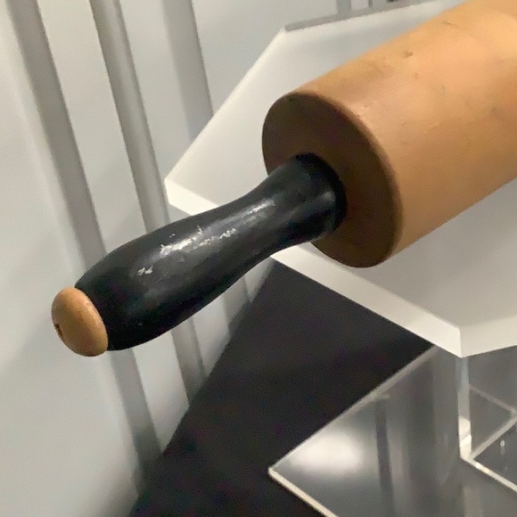 Vintage Birds Eye Maple Wood Rolling Pin, Collectible Baking Tool 18” Antique - Picture 4 of 11